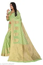Chanderi Cotton Zari Woven Saree for Women 