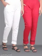 Cotton Lycra Trousers for Women 