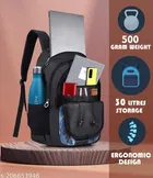 Nylon Backpack for Men & Women, Black