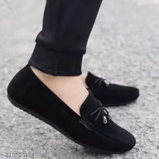 Classic Loafers for Men (Black, 8)