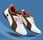 Sports Shoes for Men (White & Olive, 6)