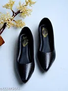 Textured Patent Leather Ballerinas for Women 