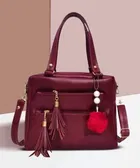 PU Solid Satchel Bag for Women