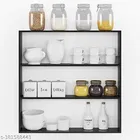 Wooden Triple Layer Wall Shelves For Home, Brown