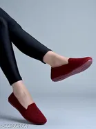Shoetopia Solid Mesh Ballerinas 