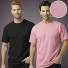Polyester Round Neck T-shirt for Men, Multicolour, Pack of 2 