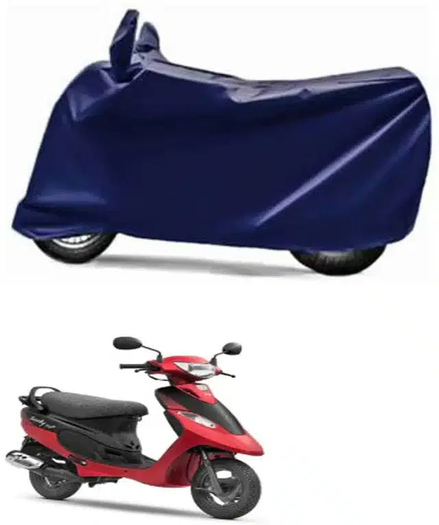 Waterproof & UV Protection Polyester Full Body Cover for TVS Scooty Pep Plus (Blue)
