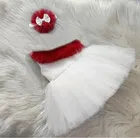 Netted Self Design Frock for Girls 