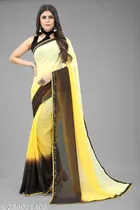 Georgette Solid Sarees for Women 