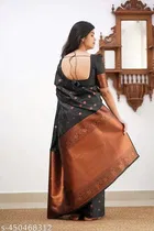 Kanjivaram Banarasi Paithani Jacquard Silk Saree for Women 