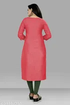 Cotton Slub Embroidered Kurti for Women 