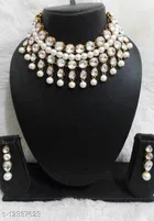 Alloy Necklace with Earrings for Women 