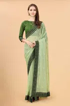 Trendy Simar Silk Saree with Blouse Piece For Women 