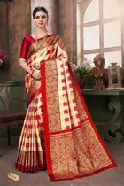 Khadi Silk Printed Saree for Women 
