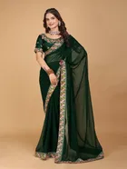 Georgette Self-Design Saree for Women 