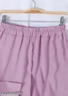 Polyester Solid Clothing Set for Girls, Pink 