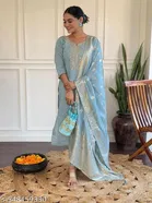 Floral Embroidered A-line Kurta Set for Women 