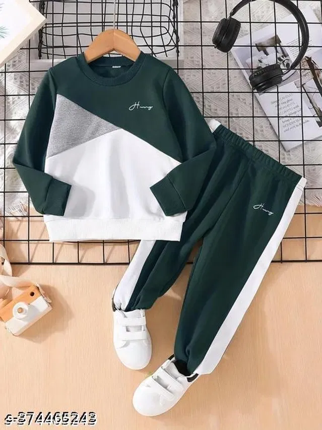 Cotton Blend Clothing Set for Boys (Multicolor, 7-8 Years)