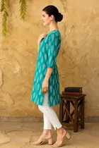 Rayon Block Print Kurti for Women 