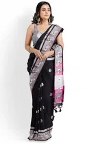 Silk Solid Saree for Women 