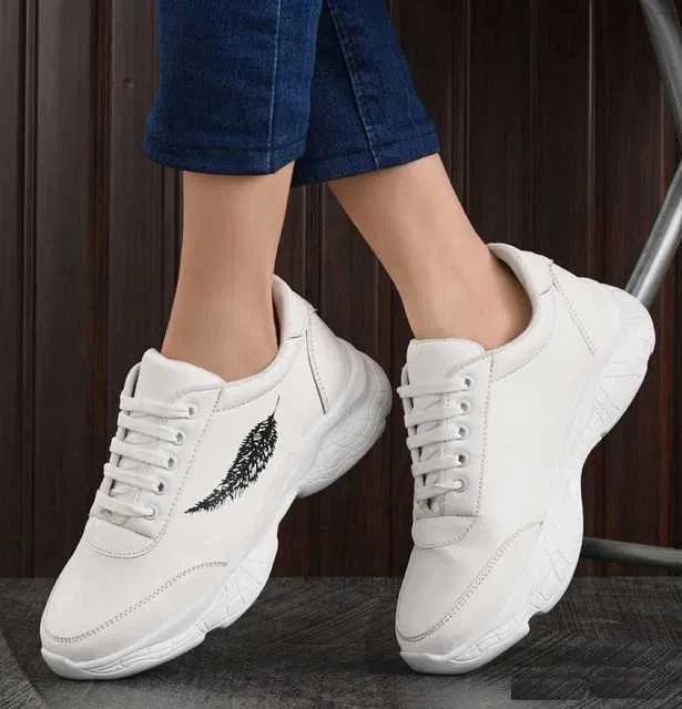 Anjrs Stylish Casual Mesh Shoes For Men (White, 4) (U142)