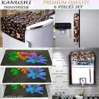KANUSHI Industries® 1 water purifier cover + 1 Pc Fridge cover/Refrigerator cover + 1 Pc Handle Cover + PVC Fridge Mats Set Of 3 / Refrigerator Mats 