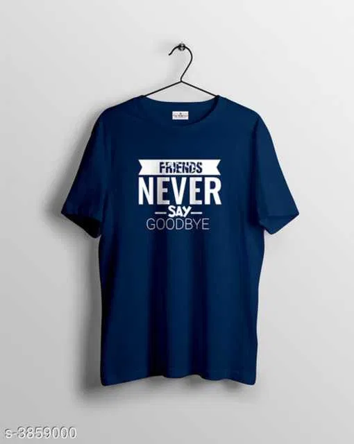 Best Hot Selling Micro PP Half Sleeves T-Shirt For Men (Navy Blue, L) (R-62)