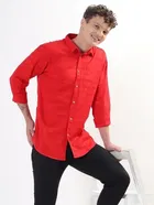 100% Cotton Full Sleeves Solid Shirt for Men 