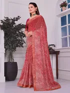 Georgette Printed Saree for Women 