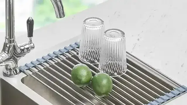 स्टेनलेस स्टील फोल्डेबल स्टील ड्रेन रैक