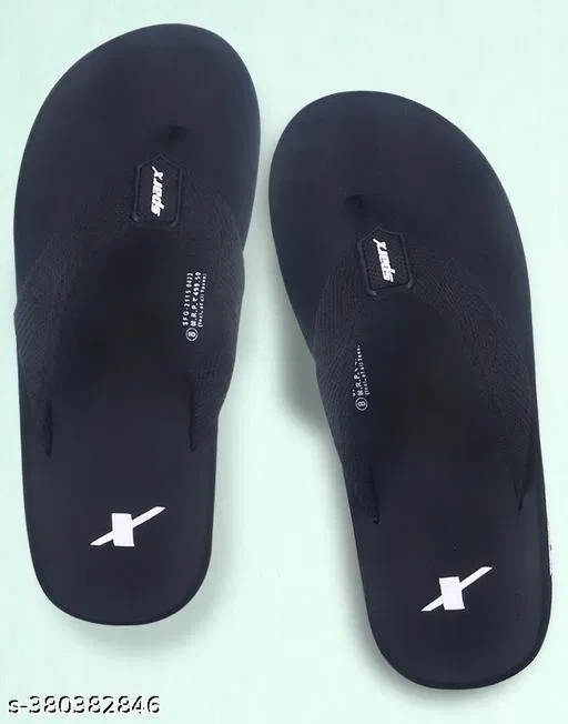Sparx Flip-flops for Men (Black, 9)