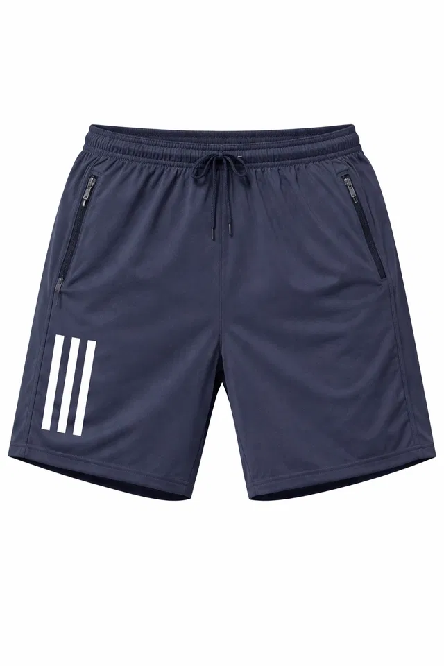 Polyester Printed Shorts for Men, Navy Blue (Xl)