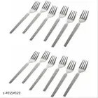 Steel Fork Set, Silver, Pack of 12