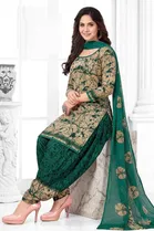 Crepe Floral Punjabi Suits for Women 