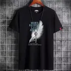Full Sleeve Black Feather Printed Hoodie for Men (Black, M)