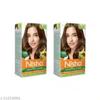 Nisha Cream Hair Color (Light Brown, 120 g) (Pack of 2)