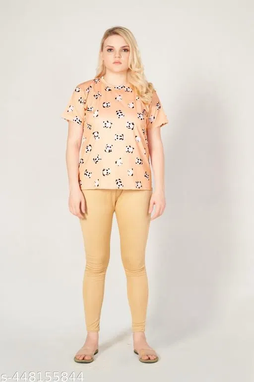 Basic T-shirt for Women (Cream, XXXL)