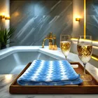 Safina Hand & Bath Towel Set Pack of 2 Diamond Blue