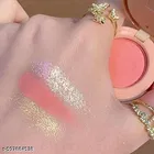 3 in 1 face blusher + highlihger with mini compact palette | travel friendly mini face blusher and highlihter palette 
