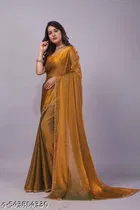 JImmy Choo Saree for Women, Gold 