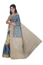 Khadi Silk Printed Saree for Women 