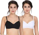 Cotton Blend Solid Padded Bra for Women 