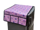 Knit Printed Fridge Top Cover with Side Pockets 
