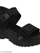 Solid Block Open Toe Heels Black Size 11-12 Years