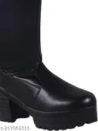 Shoetopia Girls Boots Black High-Top Size 11-12 Years