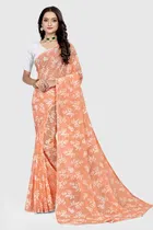 Georgette Printed Saree for Women 