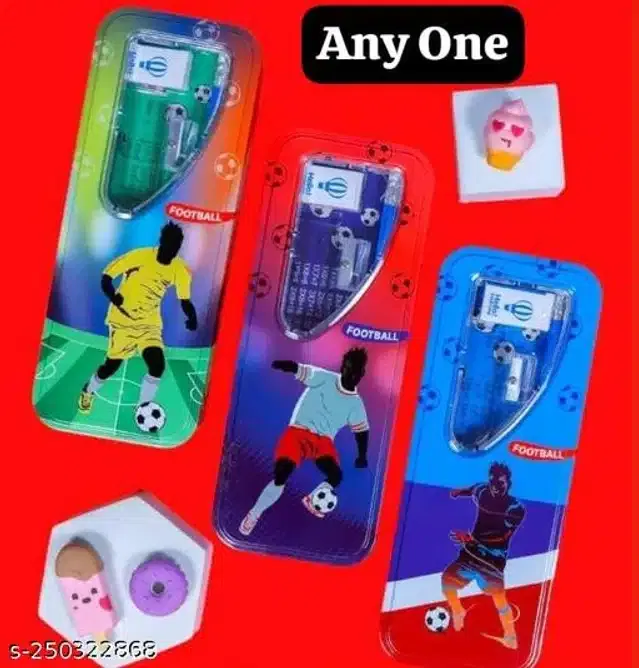 Premium Football Theme Pencil Case (Assorted)