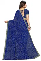 कानूड़ा फैंसी विमेंस जॉर्जेट फ्लावर प्रिंटेड साड़ी 