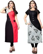AK Fashion Mall Women Crepe Kurti 