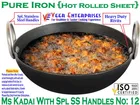 Iron Kadhai for Home, Black 